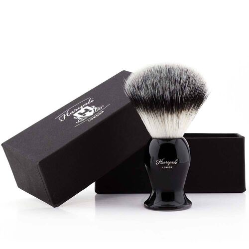 Haryali's Grace Synthetic Silvertip Shaving Brush - No Customization - Black
