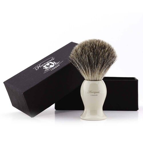 Haryali's Grace Super Badger Shaving Brush - No Customization - Ivory