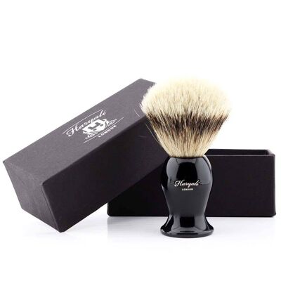 Haryali's Grace Silvertip Badger Shaving Brush - No Customization - Black