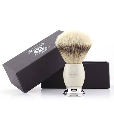 Pennello da barba in tasso Silvertip di Haryali - Nessuna personalizzazione - Avorio
