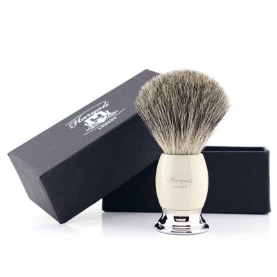 Pennello da barba Thunder Super Badger di Haryali - Nessuna personalizzazione - Avorio