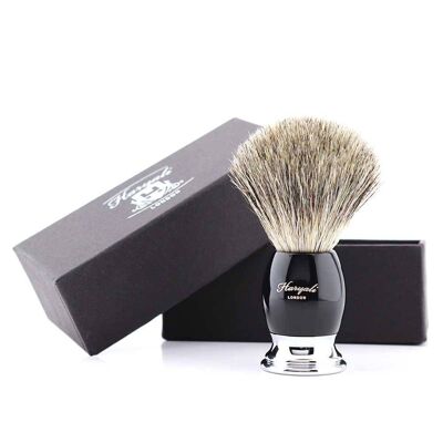 Haryali's Thunder Super Badger Shaving Brush - No Customization - Black