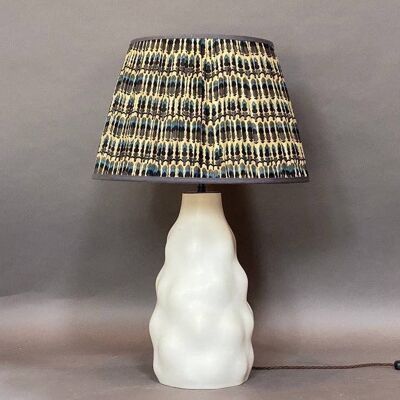 Black and blue silk lampshade , 25cm