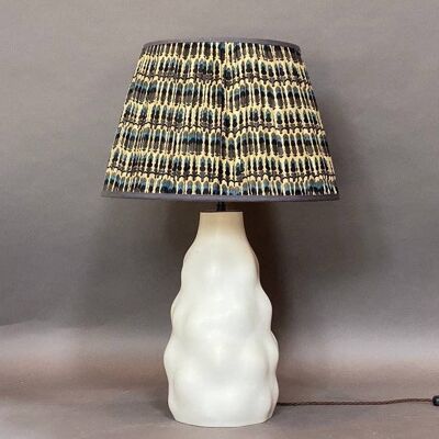 Black and blue silk lampshade , 15cm