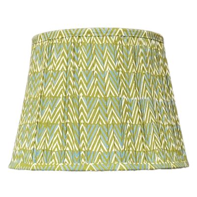 Green Chevron Cotton Lampshade , 40cm