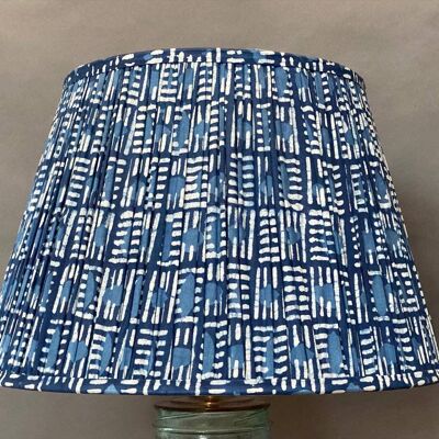 Indigo Brick Cotton Lampshade , 40cm