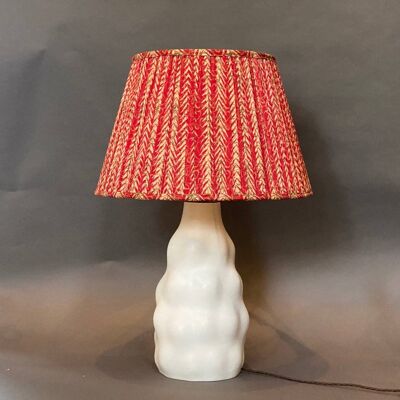 Red chevron silk lampshade , 45cm