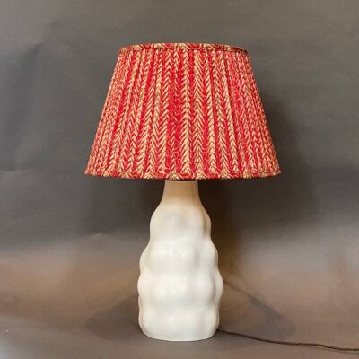 Red chevron silk lampshade , 25cm