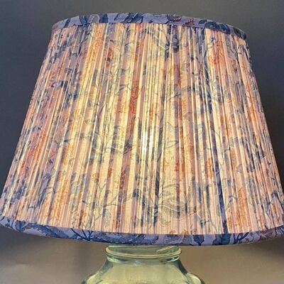 Teal Floral Cotton Lampshade , 45cm