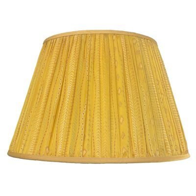 Yellow wave silk lampshade , 18cm pendant