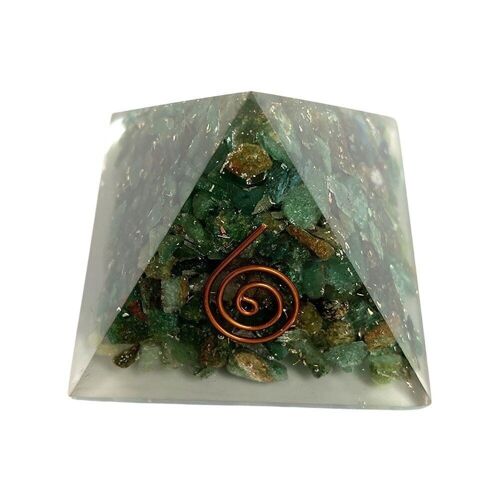 Orgone Reiki Healing Pyramid, Green Aventurine, 5.5cm
