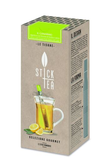 Stick Tea IL CANARINO – INFUSO AL LIMONE DI SICILIA E SALVIA