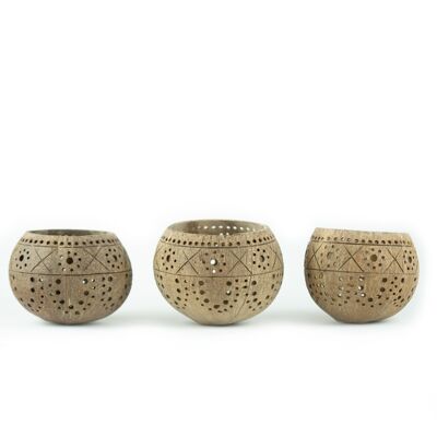 Coconut Bowl Tea Light/Plant Pot – NOUGHTS + CROSSES