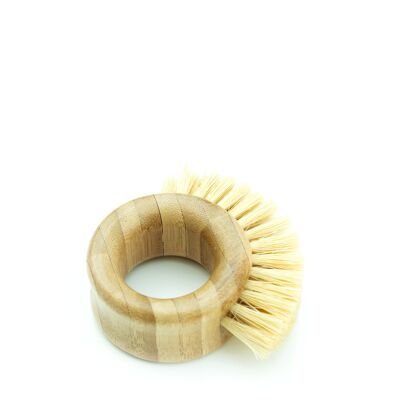 Ring Shaped Bamboo Brush with Sisal Bristles