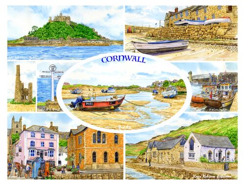 Placemat, Cornwall multi image.