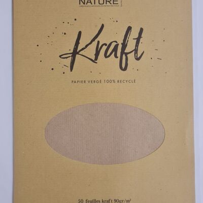A4 natural kraft ream in recycled paper