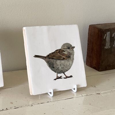 House Sparrow B – Vintage Style Tile