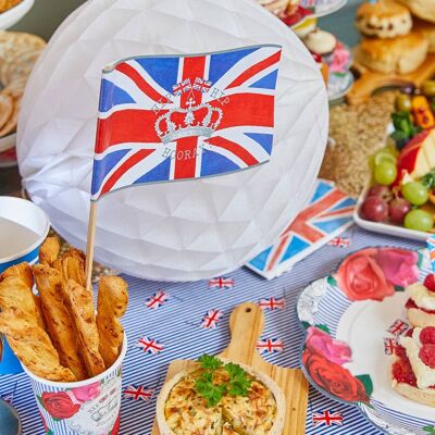 Un grand chemin de table en papier de fête britannique