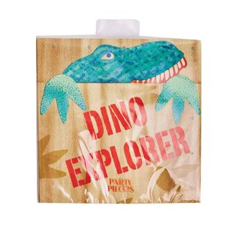 Serviettes de fête en papier Dino Explorer (x16) 3