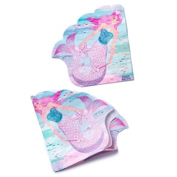 Serviettes en Forme de Reine de la Mer (x16) 1