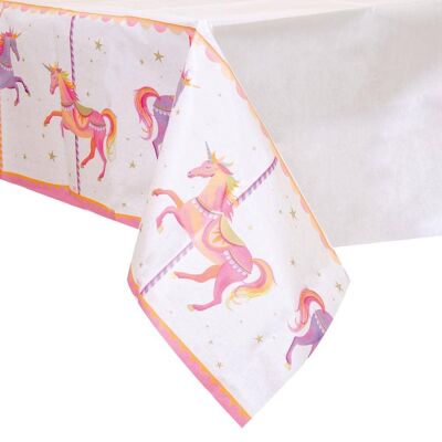 Mantel de papel de princesa hada unicornio