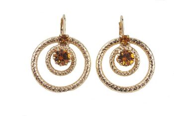 Boucles d'oreilles à double cercle Spiga | monnaluna