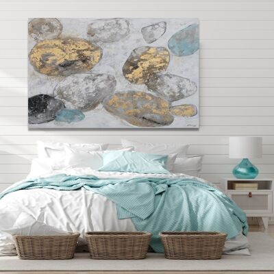 Golden Rock Hand Painted Picture