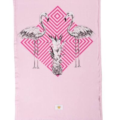 Mycha Ibiza – strandlaken – strandhanddoek – kikoy – flamingo – roze – 100% katoen