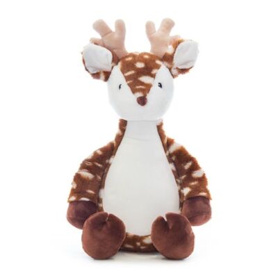 Personalised deer cubbie teddy
