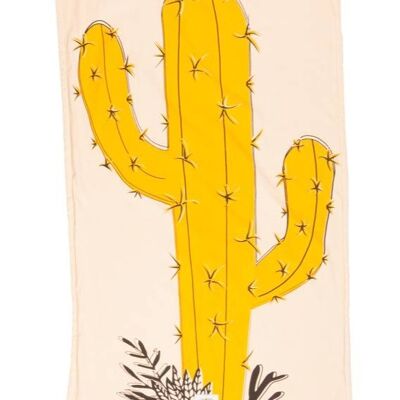 Mycha Ibiza – strandlaken – strandhanddoek – kikoy – cactus – geel – 100% katoen