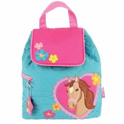 Personalised horse quilted backpack