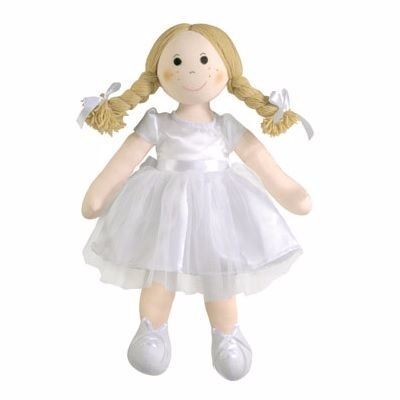 Personalised Bridesmaid/flower girl blonde hair rag doll