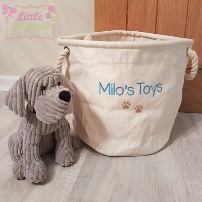 Personalised Toy storage - dog paws - small