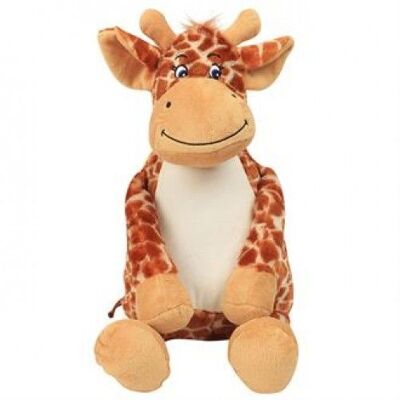 Personalised giraffe teddy cubbie