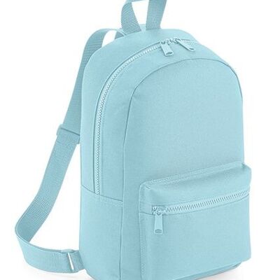 Mini blue fashion backpack - Pink rainbow