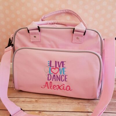 Personalised dance bag live love dance design