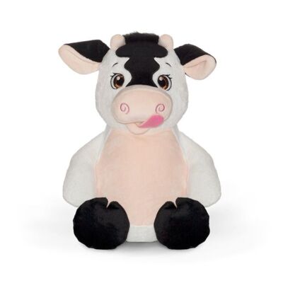 Personalised cow cubbie teddy