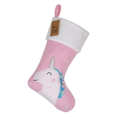Personalised unicorn christmas stocking A
