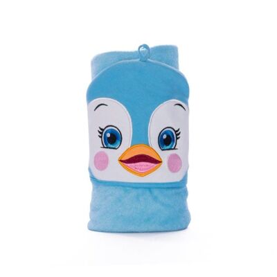 Personalised penguin hooded towel