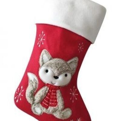 Personalised Christmas fox stocking