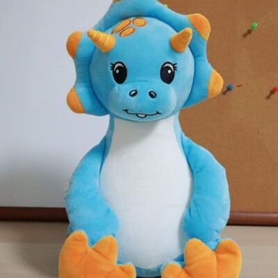 Personalised blue dinosaur cubbie