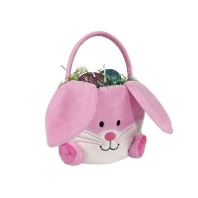 Pink easter bag with feet
