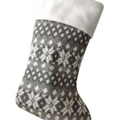 Personalised Nordich style grey stocking