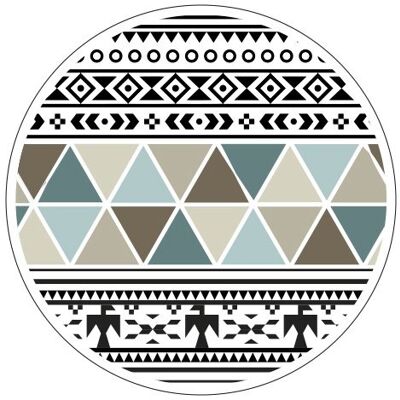 Mycha Ibiza – roundie – rond strandlaken – aztec 3 – gekleurd – 100% katoen – badstof