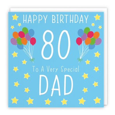 Hunts England Dad 80th Birthday Card - Happy Birthday - 80 - To A Very Special Dad - Iconic Collection