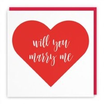 Hunts England Will You Marry Me Romantic Card - Proposal Card - Will You Marry Me - Love Heart Collection