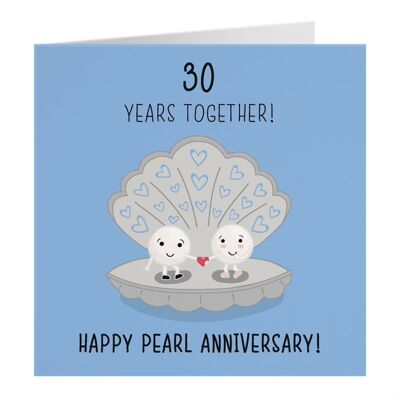 30th Wedding Anniversary Card - Pearl Anniversary - Iconic Collection