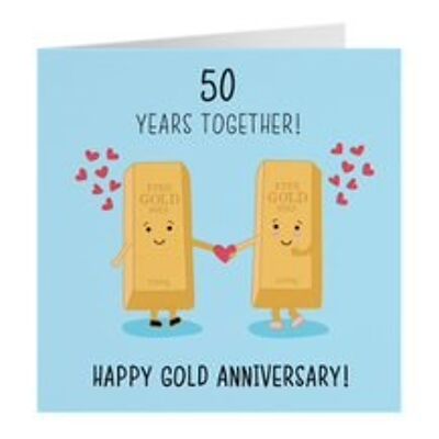 50th Wedding Anniversary Card - Gold Anniversary - Iconic Collection
