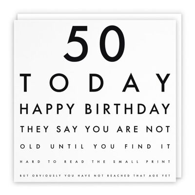 Hunts England Humorous Joke 50th Birthday Card - They Say You Are Not Old Until... - For Him, Her, Boyfriend, Girlfriend, Husband, Wife, Women, Men, Partner, Friend, etc.