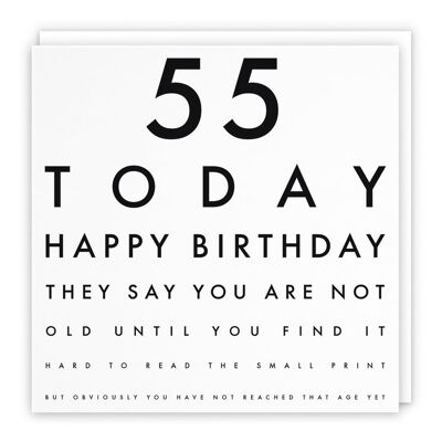 Hunts England Humorous Joke 55th Birthday Card - They Say You Are Not Old Until... - For Him, Her, Boyfriend, Girlfriend, Husband, Wife, Women, Men, Partner, Friend, etc.